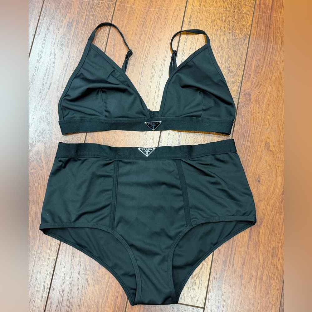 Black Triangle Bikini Set Prada xl